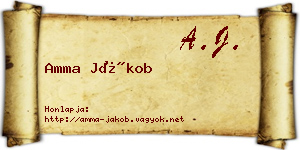 Amma Jákob névjegykártya